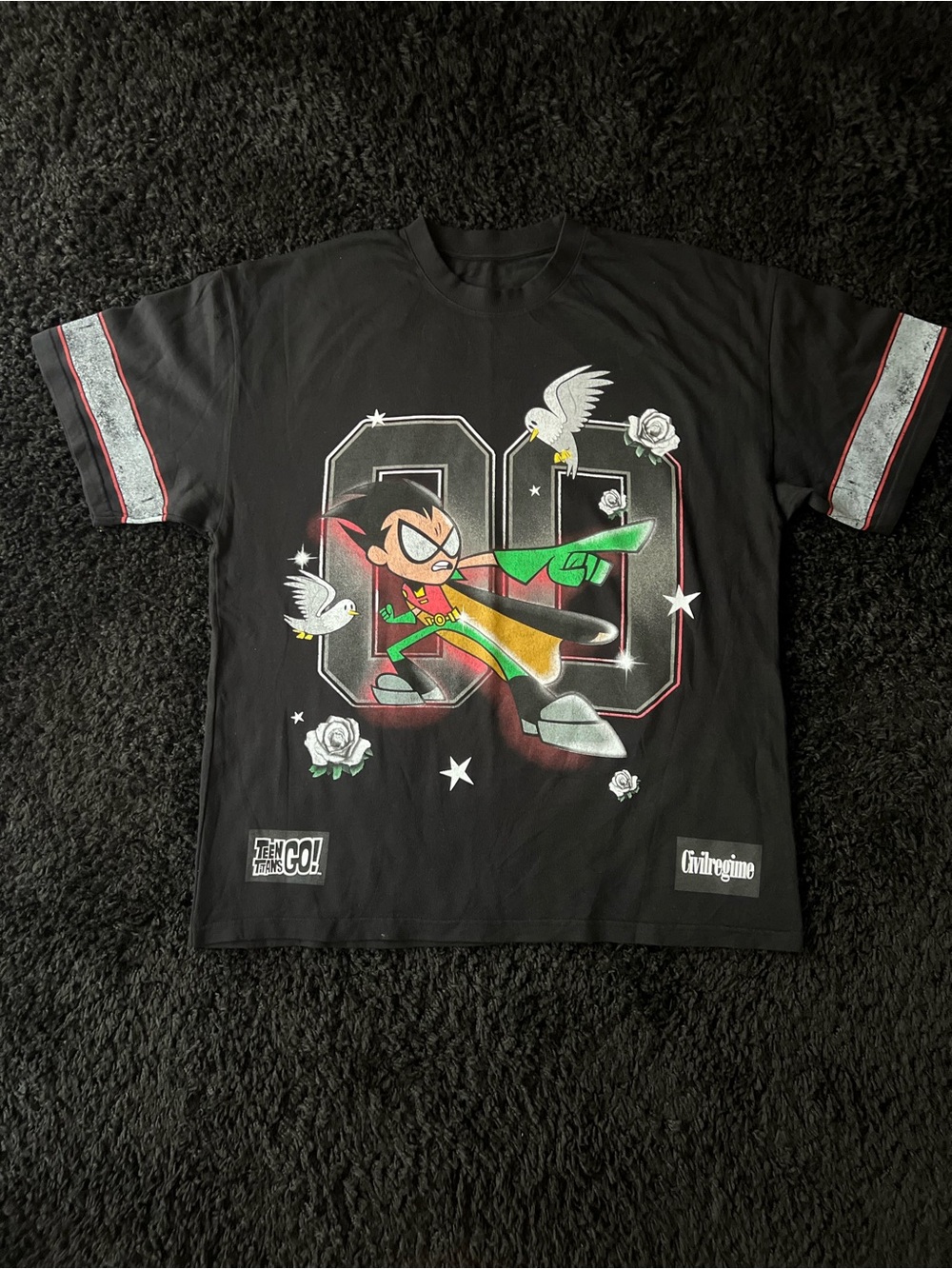 Teen Titans Robin Graphic Short Sleeve Tee - Black